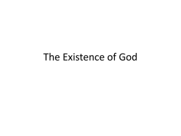 The Existence of God - Michael Johnson's Homepage