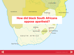 How did black South Africans oppose apartheid?