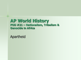 AP World History POD #21 – Nationalism, Tribalism