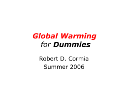 Global Warming - for Dummies