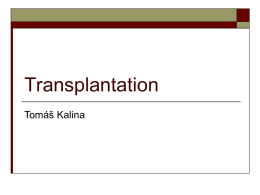 Ch. 18 Transplantation - Univerzita Karlova v Praze