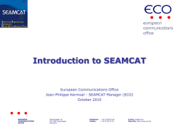 Brief introduction to SEAMCAT