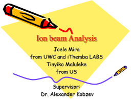 Ion beam Analysis