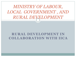 MINISTRY OF LABOUR, LOCAL GOVERNMENT , AND RURAL …