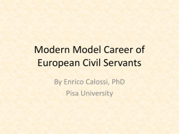 Modern Model Career of European Civil Servants