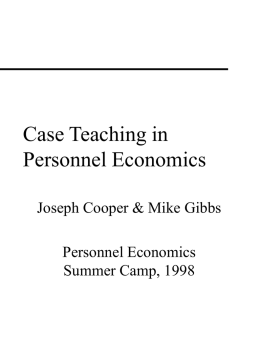 Case Teaching in Personnel Economics