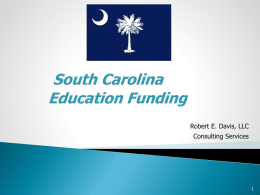 Robert E. Davis, South Carolina Education Funding