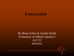 CONCUSSION ASSESSMENT - University of West Alabama