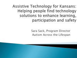 Assistive Technology for Kansans: Helping people find