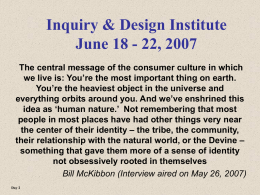 Inquiry & Design Institute June 18