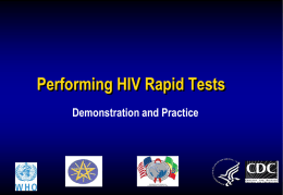 Performing HIV Rapid Tests - Welcome To Fitun Warmline