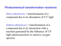 Photochemical transformation reactions