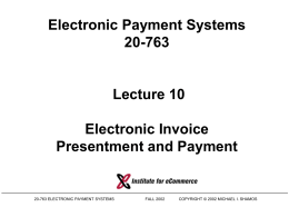 Electronic Invoice Presentment