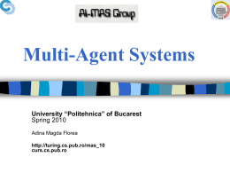 Multi-Agent Systems - Cursuri Automatica si Calculatoare