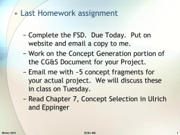 Lecture 7 Concept Selection
