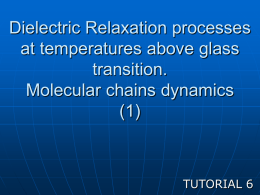 Dielectric Relaxation processes at temperatures above