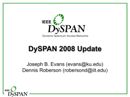 DySPAN 2008 Proposal - IEEE Communications Society