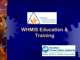 WHMIS Training - Hamilton Conservation Authority