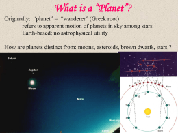 What is a “ Planet ”? - University of California, Berkeley
