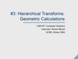 #3: Geometric Calculations / Hierarchical Modeling