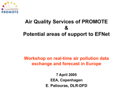 PROMOTE Protocol Monitoring for the GSE on Atmosphere