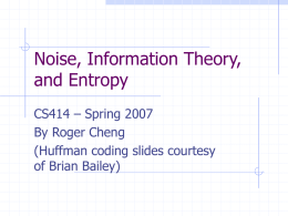 Noise and Entropy - Social Spaces Group