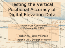 Testing the Vertical Positional Accuracy of Digital