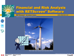 Financial Analysis with RETScreen Software