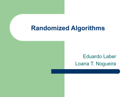 Algoritmos Randomizados - PUC-Rio