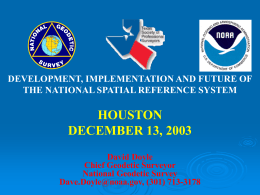 NATIONAL SPATIAL REFERENCE SYSTEM