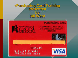 CMSU's Business Procurement Card