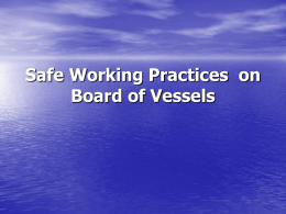 Safe Working Practices on Board of Vessels