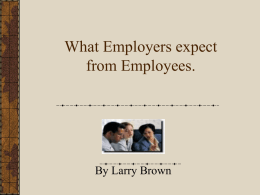 What Employers expect from Employees.