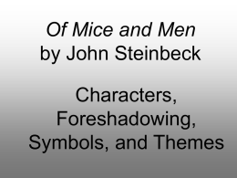Character List for Of Mice & Men