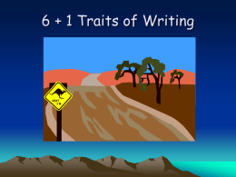 1 Traits of Writing - Troup 6