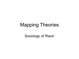 Mapping Theories - Teaching Race and Ethnicity in Higher