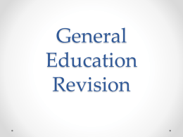 General Education Revision - Florida Gulf Coast University