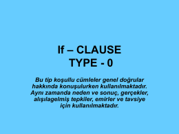 If – CLAUSE TYPE