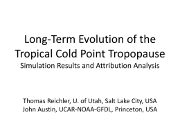 Long-Term Trends in the Tropical Cold Point Tropopause