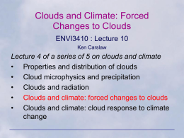 Clouds and Climate - University of Leeds