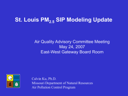 Presentation: St. Louis Pm25 Modeling Update