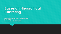 Bayesian Hierarchical Clustering Paper by K. Heller and Z