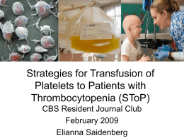 Platelet Refractoriness