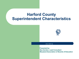 Kent County Superintendent Characteristics
