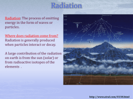 Interaction of Radiation with Matter
