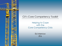 Owner Core Competencies - Construction Industry Institute