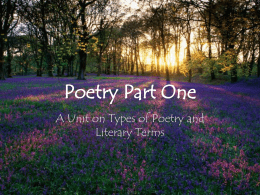 Poetry Part One - Welcome to Mrs. Dennis' Web Page!!!