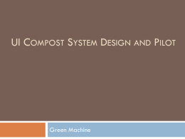 UI Compost System Design and Pilot