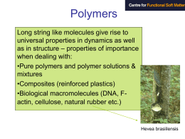 Polymers - Fysik och Teknisk Fysik Chalmers/GU