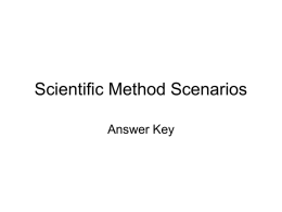 Scientific Method Scenarios
